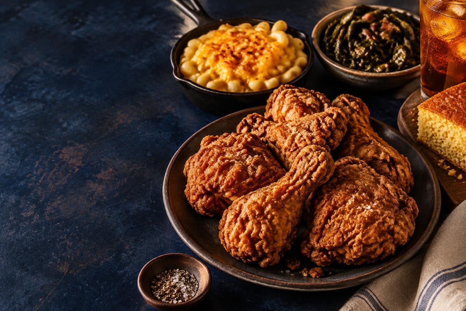 An inviting spread of Southern-style comfort food